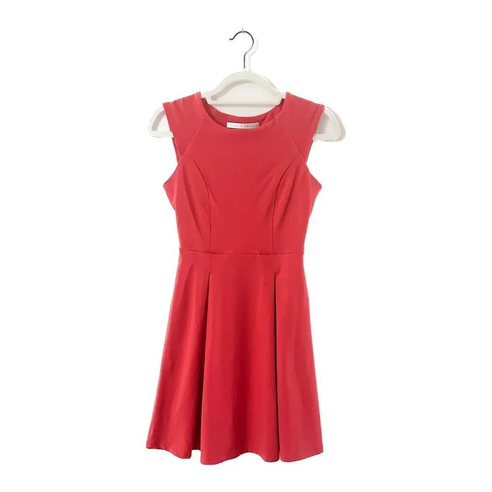 SUSANA MONACO Sleeveless Poppy Fit & Flare Pleated Dress - Women's Size Small - Picture 4 of 6